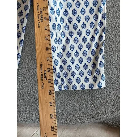 NWT Talbots Perfect Skimmer Pants 4 Small Slim Leg Crop Geometric Beach Classic - Picture 15 of 16